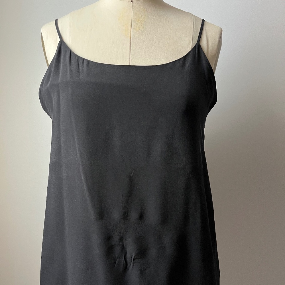 Everlane black silk cami